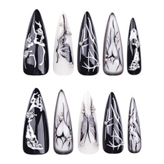 MISUD side profile showing long stiletto length for bold silhouette and confident wear