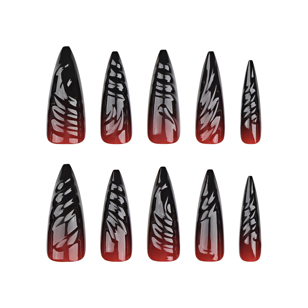 MISUD side profile showing long stiletto length for bold scale and impact