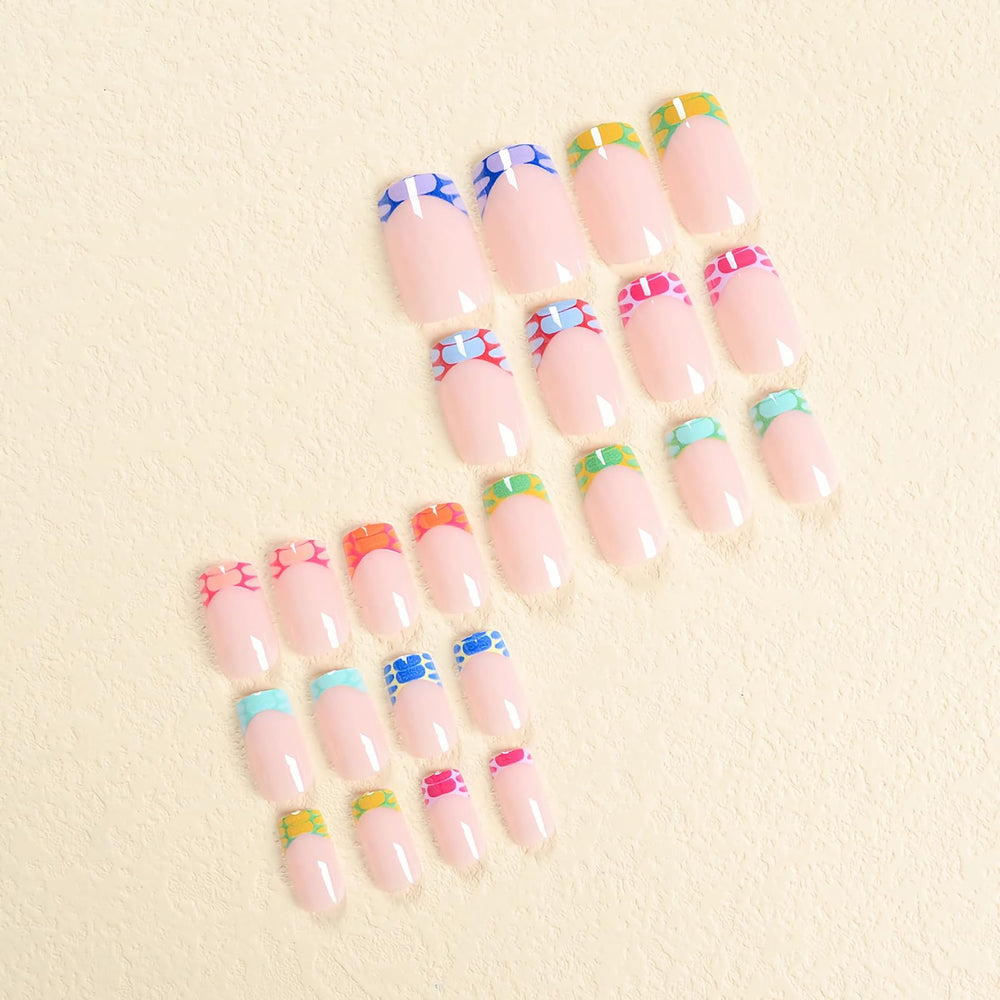 MISUD side view of short square nails showing comfortable low profile