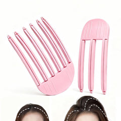 MiUWUU front view of both pink clips shows compact travel-ready design and easy storage