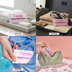 mivida individually wrapped packets lined up for hygienic convenience