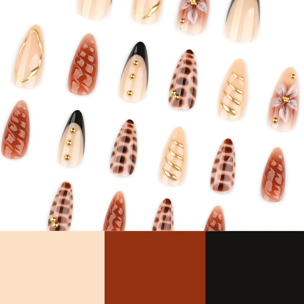 Mivota gold edge and nude accent detail adding luxe shine