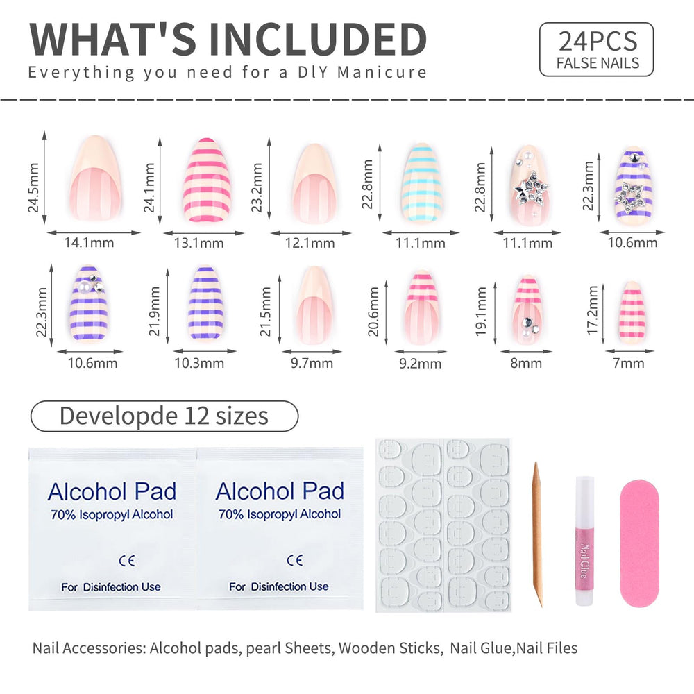 Mivota kit contents including nail file and prep pad for easy at-home application