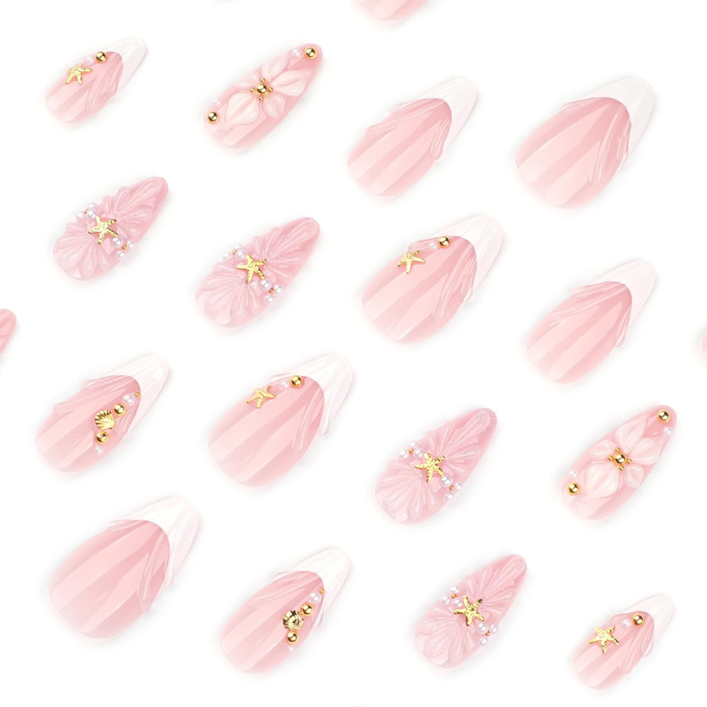 Mivota side view highlighting medium almond shape for natural finger elongation