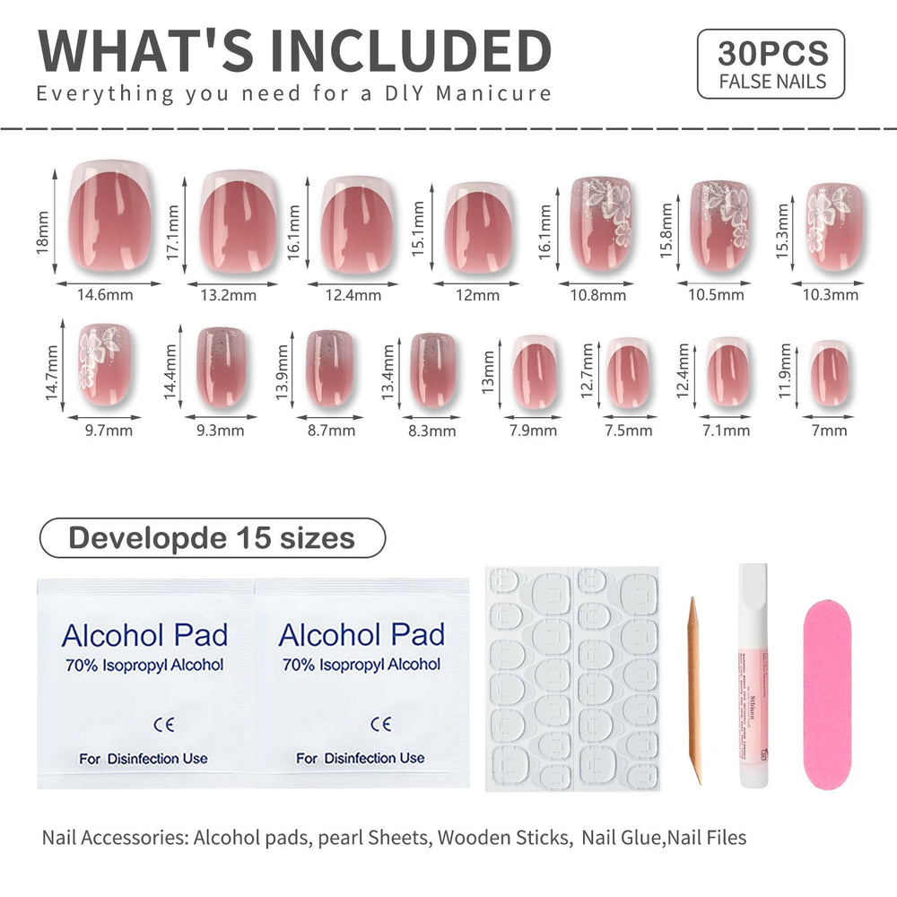 Mivota 24-piece size layout showing varied sizes for a precise fit benefit