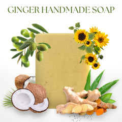 Miw Piw ginger soap close-up texture showing grain and exfoliating benefit