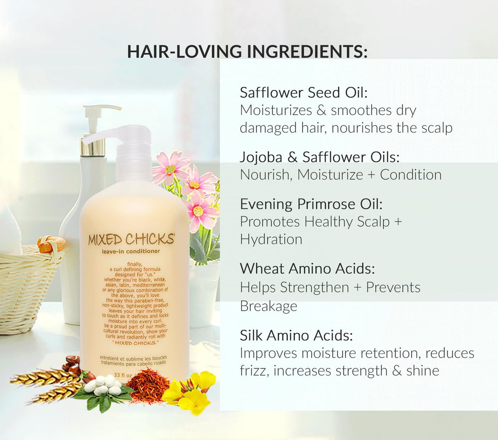 Mixed Chicks applied on damp curls improving detangling and definition