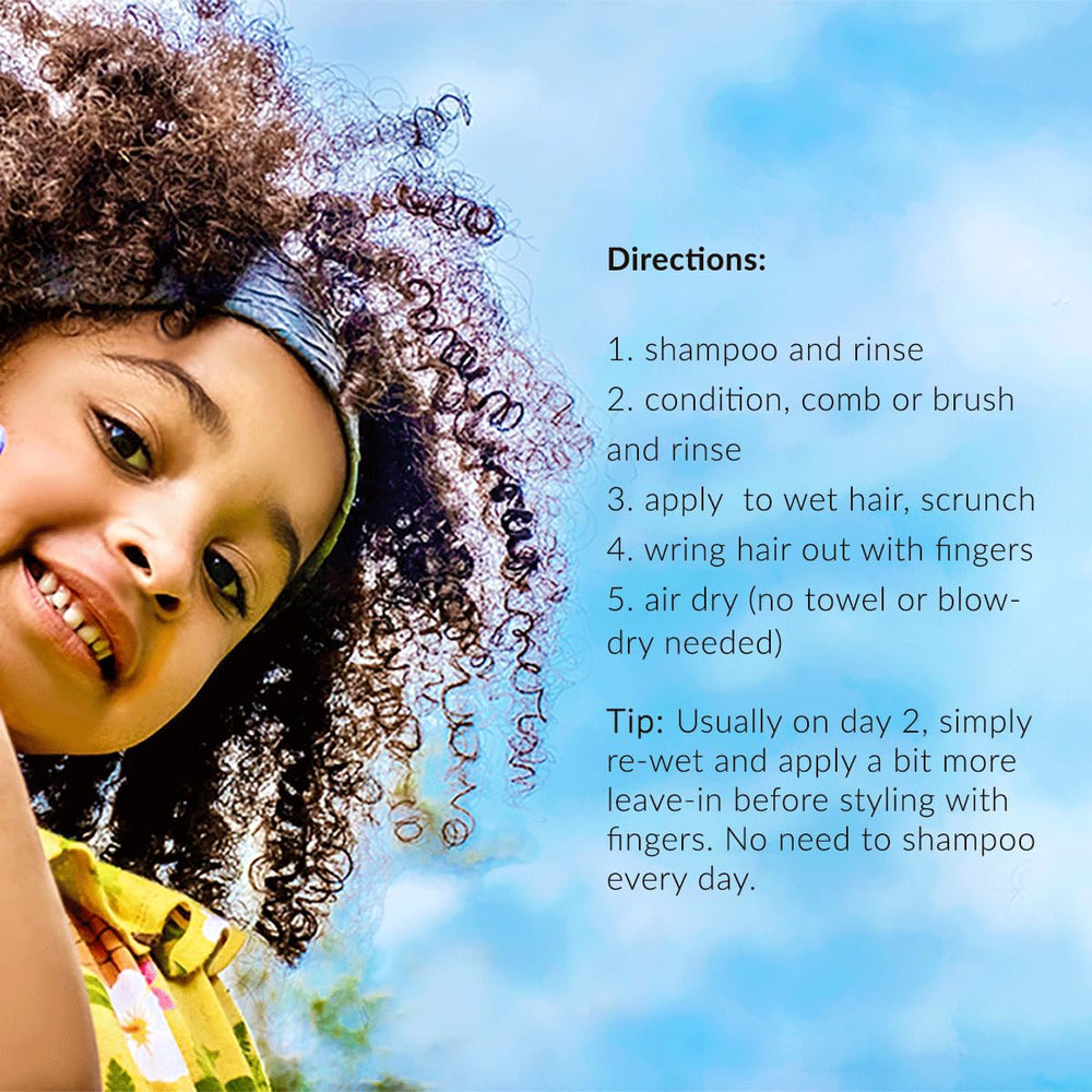 Mixed Chicks results with defined, frizz-reduced curls after leave-in application