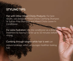 Mixed Chicks label and directions close-up helping customers follow application tips