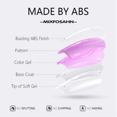 MIXFOSAHN accessories included: jelly tabs, alcohol pad, file for hassle-free application