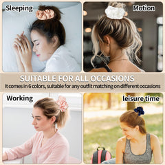 MixS Live scrunchie used during travel in a bag showcasing portability and wrinkle-free benefit