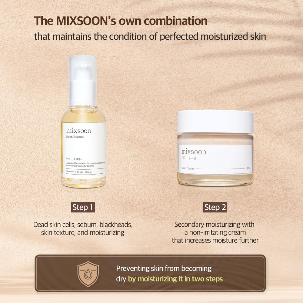 mixsoon duo styled on vanity to suggest daily skincare routine