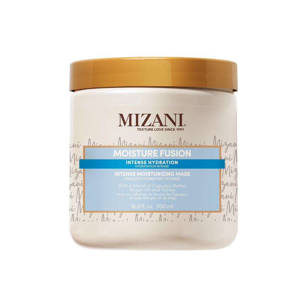 Mizani mask jar front view showing packaging and hydration benefits