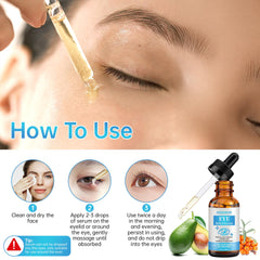 MIZEEYE packaging label close-up showing ingredient list and usage guidance benefit