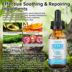 MIZEEYE 30ml bottle next to a coin to show compact travel-friendly size benefit