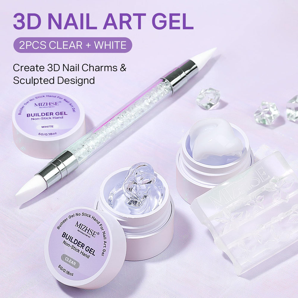 MIZHSE 24 nail forms laid out for extension and sculpting convenience