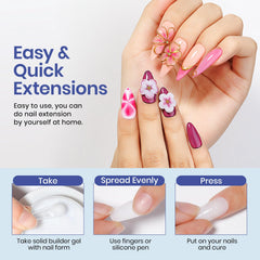 MIZHSE thirty-six nail forms spread out for scalable extension support