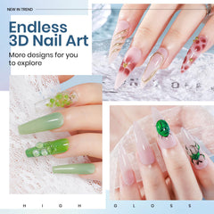 MIZHSE 3D carving in progress with silicone pen highlighting precise, raised nail details