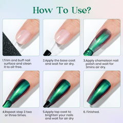 MIZHSE polish applied with base and top coat for longer-lasting shine