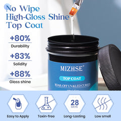 MIZHSE bottle detail with brush cap highlighting easy application benefit