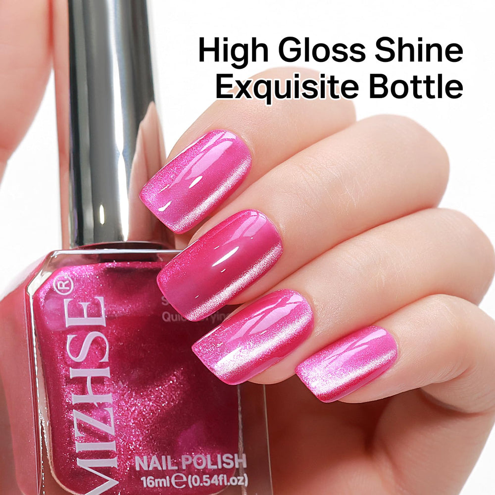 MIZHSE bottle next to a hand for scale showing larger volume advantage