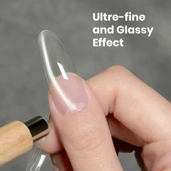 MIZHSE clear gel texture closeup highlighting glossy clarity