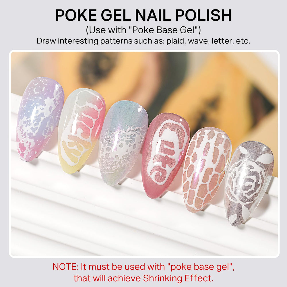 MIZHSE white poke gel texture showing smooth high-pigment coverage