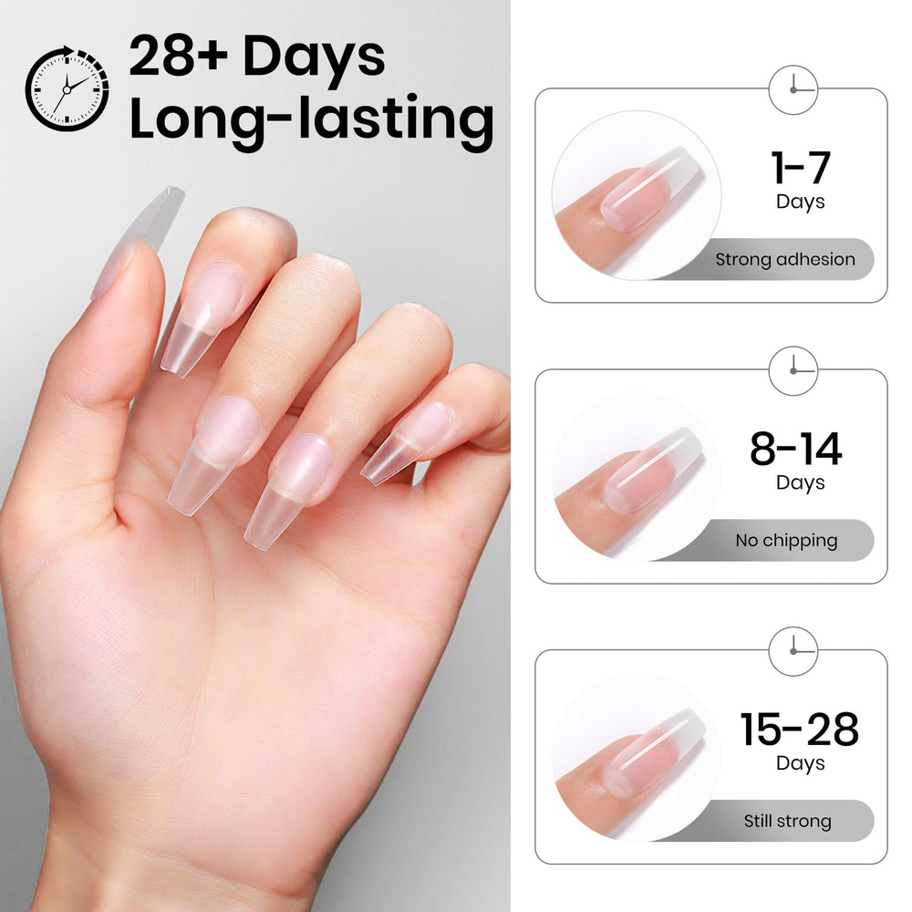 MIZHSE curing a nail under the LED lamp for durable adhesion