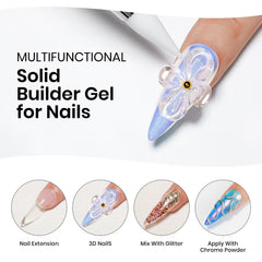 MIZHSE double-ended 3D pen with chrome powder close-up for precise application