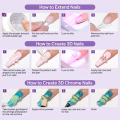 MIZHSE finished manicure lifestyle image showcasing polished 3D art