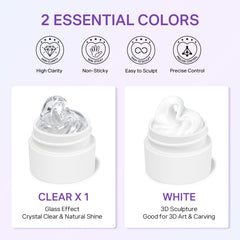 MIZHSE flower mold and a pressed gel ornament for quick decoration