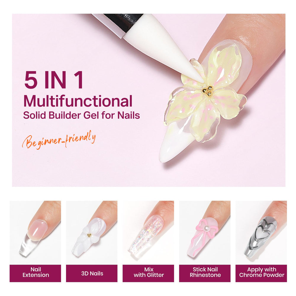 MIZHSE gel jars open to show thick non-flowing texture for easy sculpting
