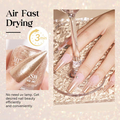 MIZHSE nails in use lifestyle shot demonstrating salon sparkle for events
