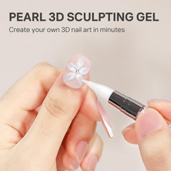 MIZHSE close-up texture of solid pearl gel illustrating easy sculpting