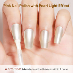 MIZHSE swatches under light showing pearly sheen and color depth benefit