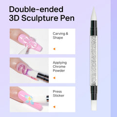 MIZHSE polished sculpted nail showing durable glossy finish