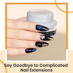 MIZHSE sculpted nail closeup revealing textured 3D detail