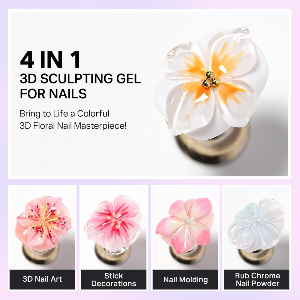 MIZHSE dual-end nail art pen and tool for easy 3D sculpting