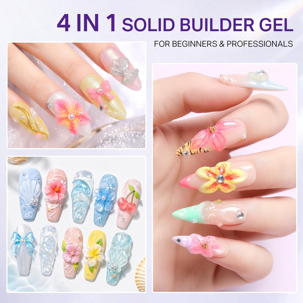 MIZHSE hand using gel to sculpt 3D details, speeding application