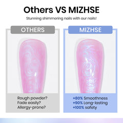 MIZHSE arm swatch comparison of six shades showing true color and layering options