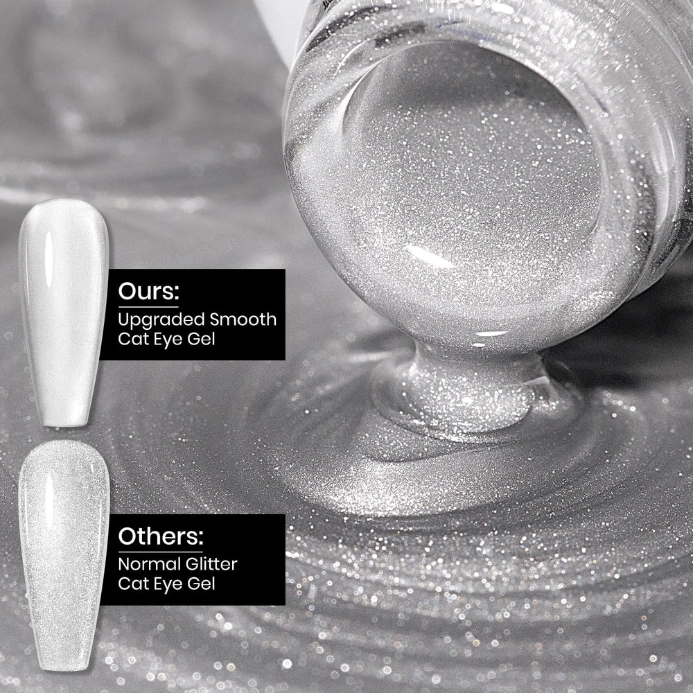 MIZHSE close-up of gel texture with magnetic particles for intense shimmer