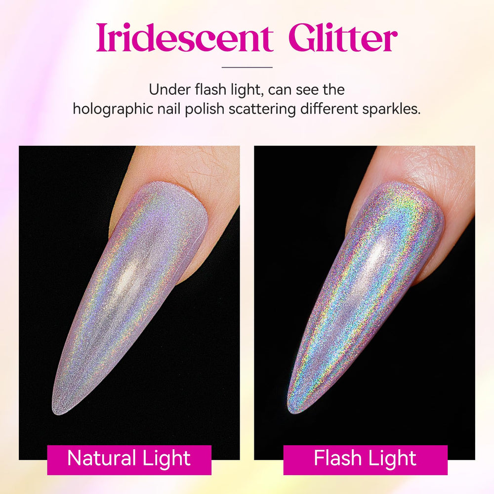 MIZHSE color swatch under studio lighting showing rainbow shift benefit