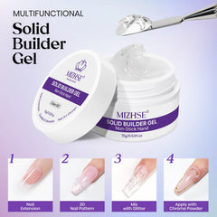 MIZHSE white gel texture detail demonstrating opaque coverage for 3D designs