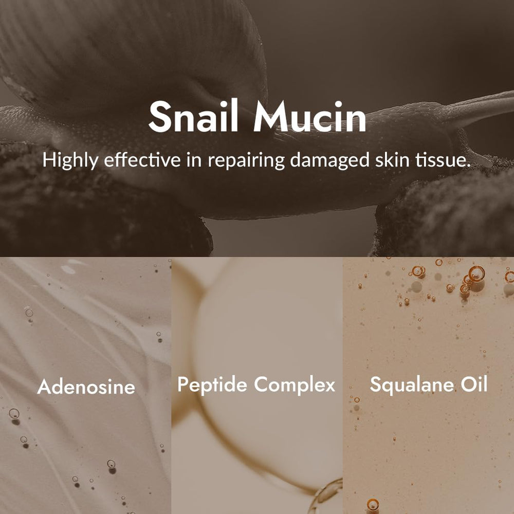 close-up texture of MIZON eye cream revealing smooth, fast-absorbing consistency