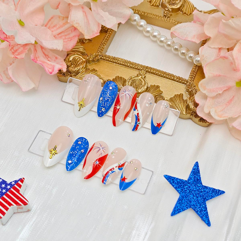 Mkwntg adhesive stickers, wooden stick and nail file set ready for fast application at home