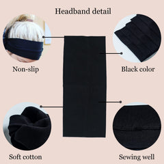 MLMOMVME headband stretched on arm to display elastic stretch and comfort