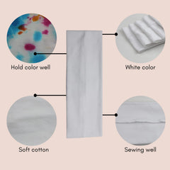 MLMOMVME tie-dye example on headband showing custom color potential