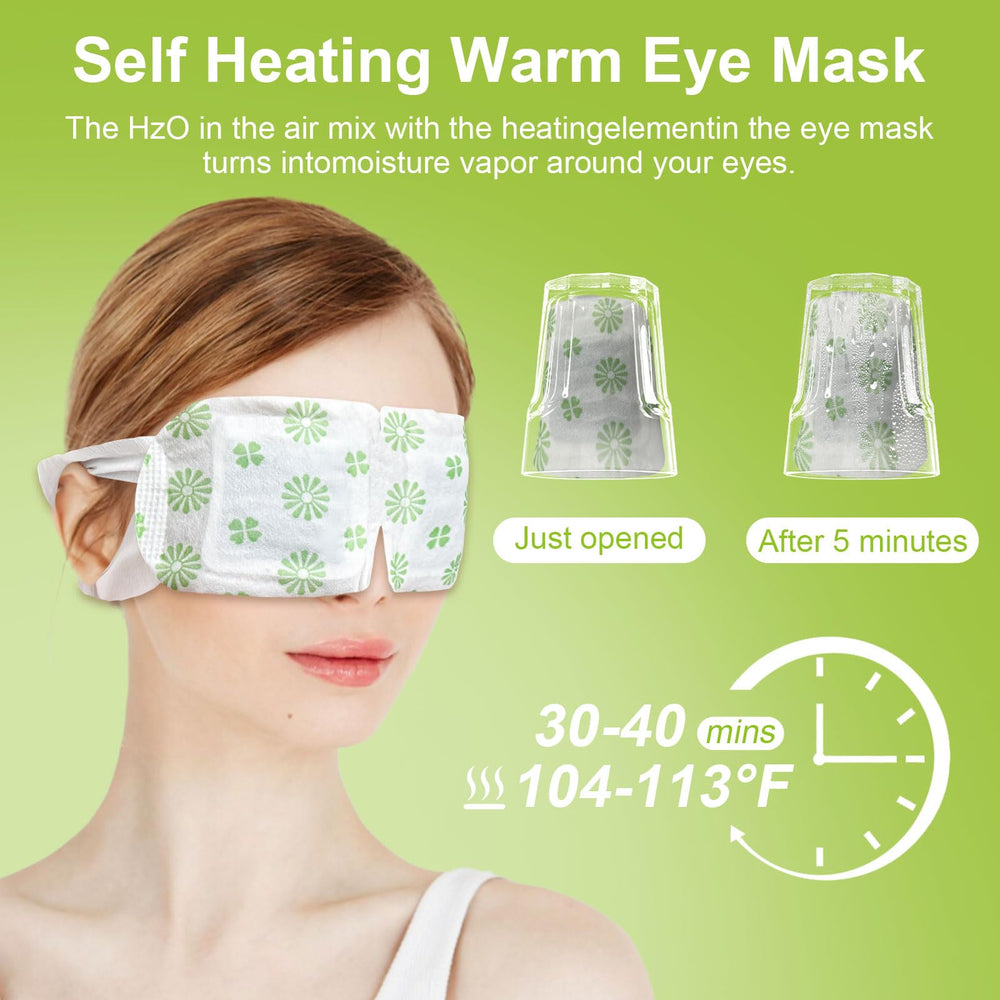 Mnswand mask producing steam demonstration conveying soothing warmth