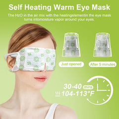Mnswand mask producing steam demonstration conveying soothing warmth