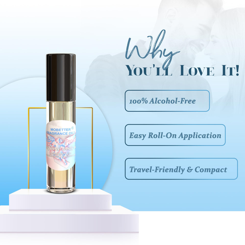 MOBETTER FRAGRANCE OILS oil texture on fingertip conveying concentrated long-lasting scent